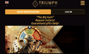 Image of Triumph Casino website