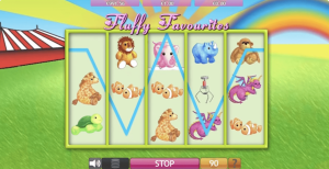 image of fluffy favourites slot gameplay
