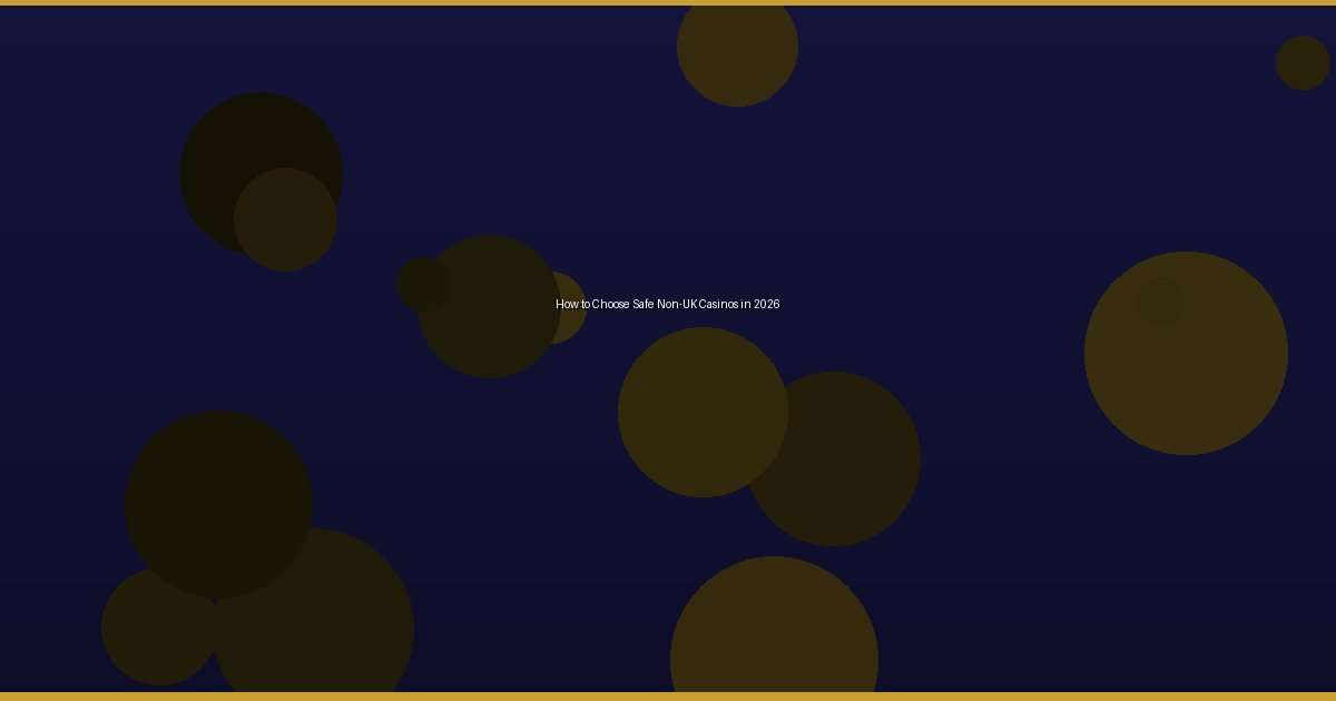 How to Choose Safe Non-UK Casinos in 2026