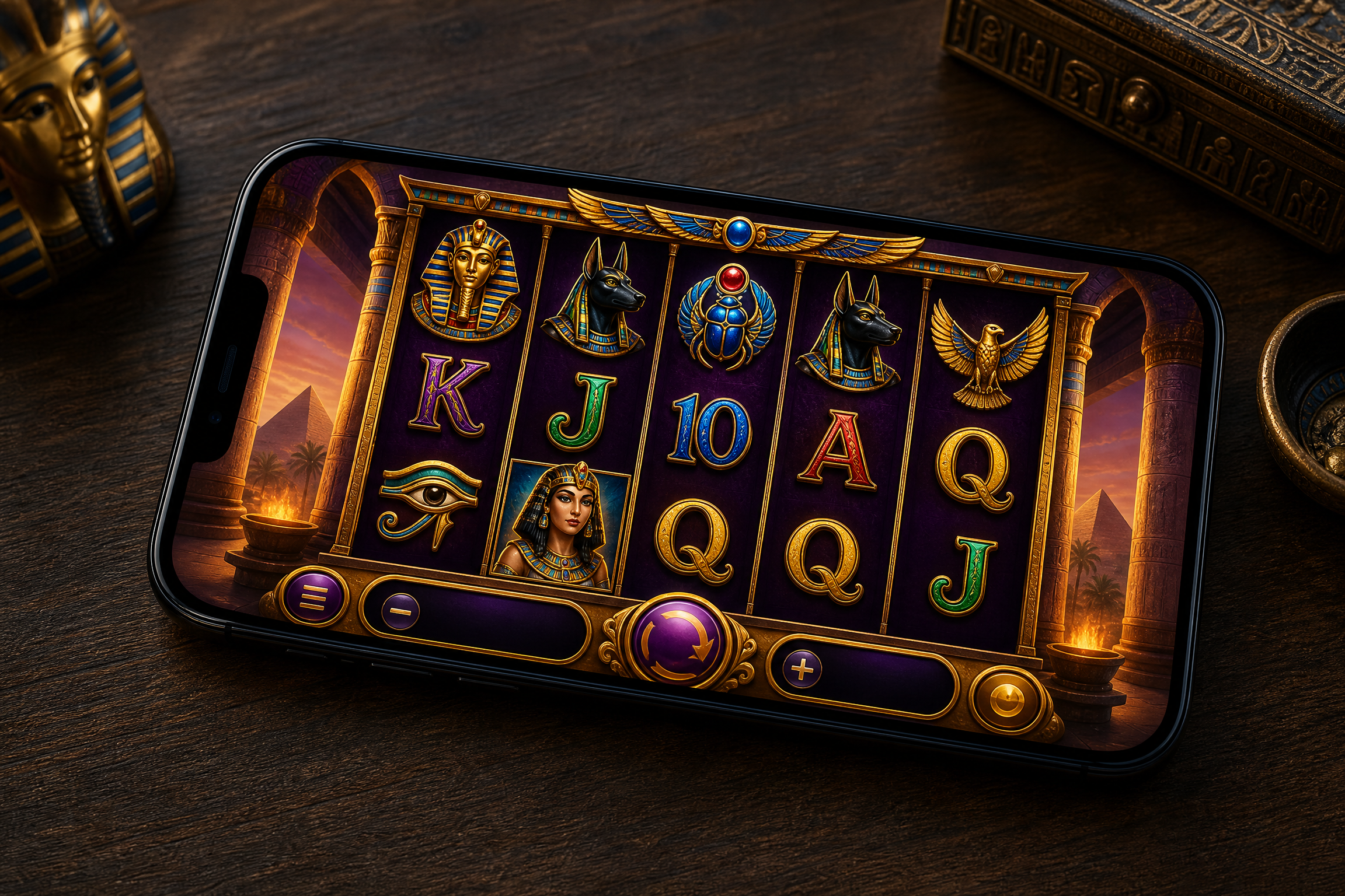 Book of Dead Not on Gamstop: Play'n GO Classic Guide 2026 16 Smartphone displaying a vibrant casino slot interface